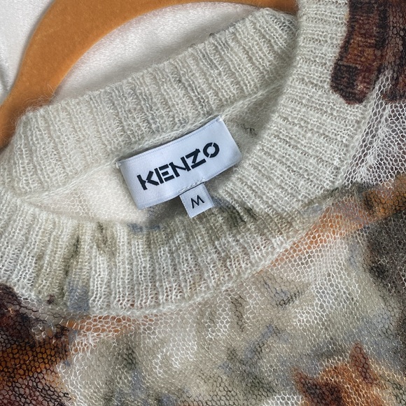 KENZO cozy wool sweater with horses - Picture 8 of 12